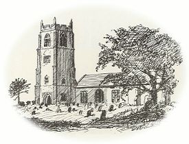 St. Mary's, Holme-next-the-Sea - drawing by Helen Riviere